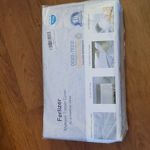 FERLIZER King Mattress Topper Cover 4" Premium Bamboo Zippered Adjustable NEW…